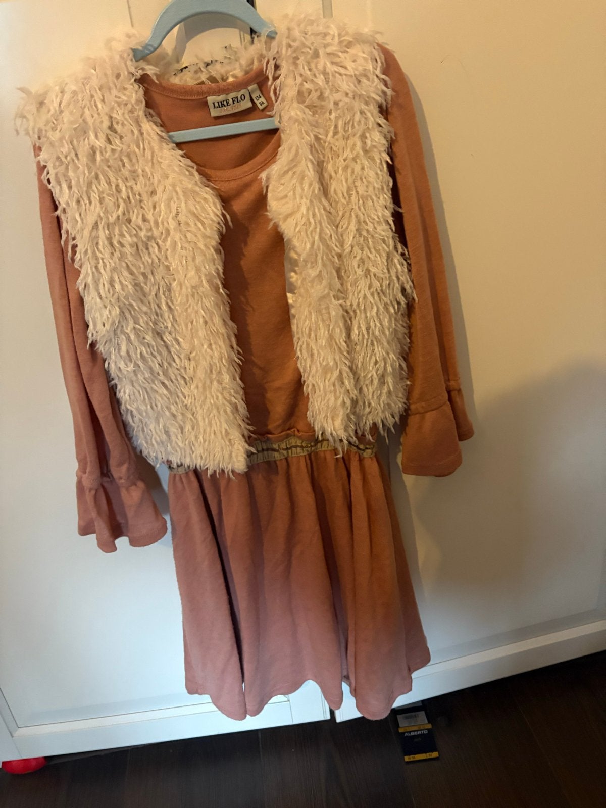Like Flo Jurk met Bont Vestje Maat 134/140, Ophalen of Verzenden, Gebruikt, Meisje, Setje