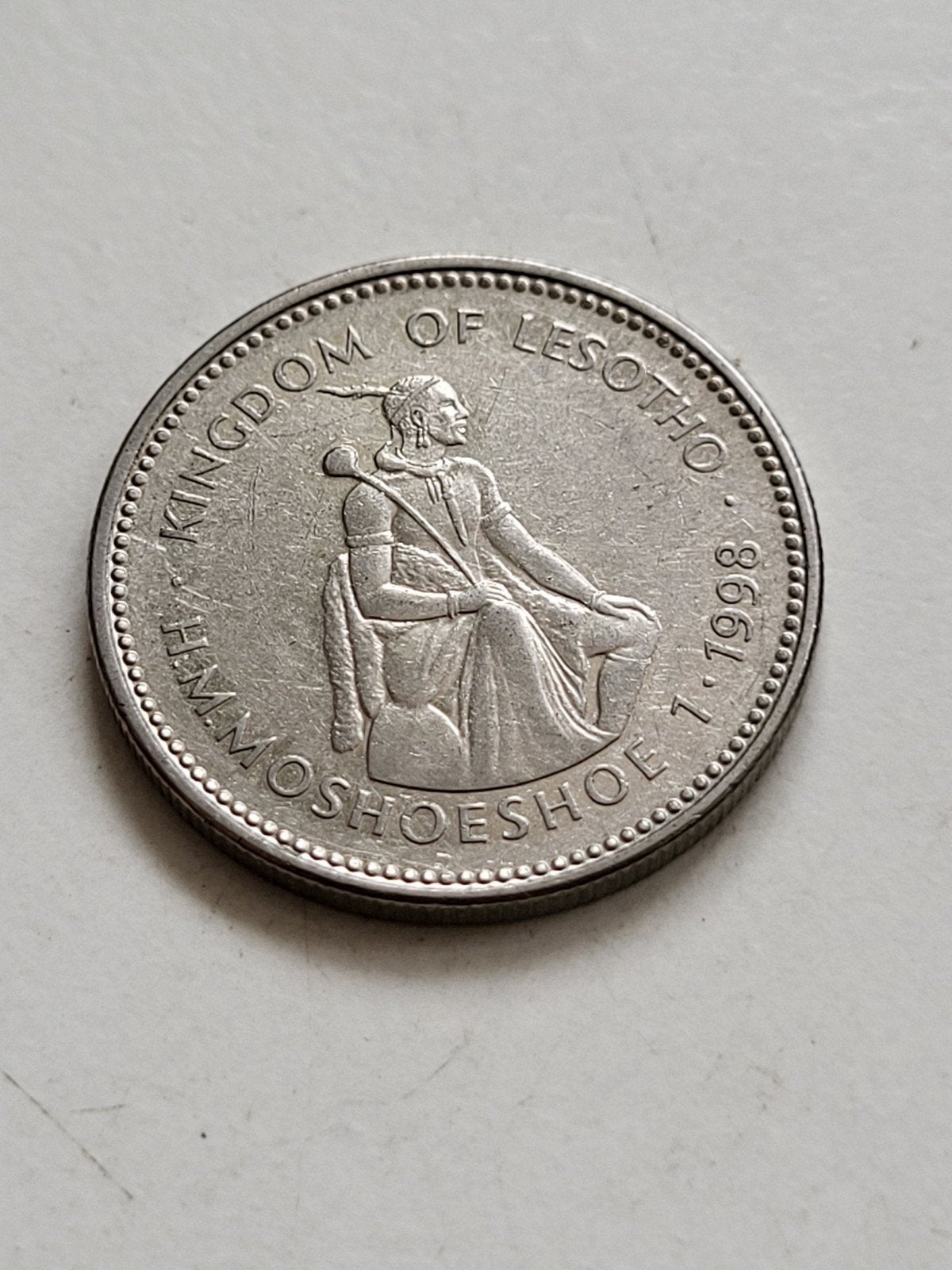 Lesotho 1 Loti munt 1998 - Moshoeshoe I, Ophalen of Verzenden, Losse munt