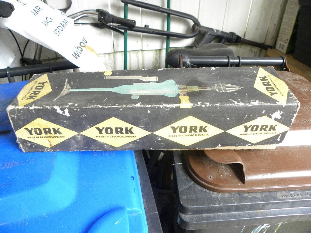 Vintage handboor in doos, Antiek en Kunst, Ophalen