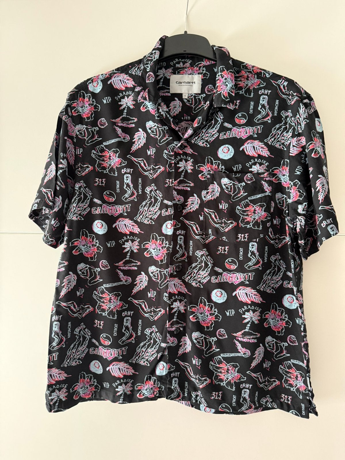Carhartt blouse, Ophalen of Verzenden, Zo goed als nieuw, Zwart, Halswijdte 41/42 (L)