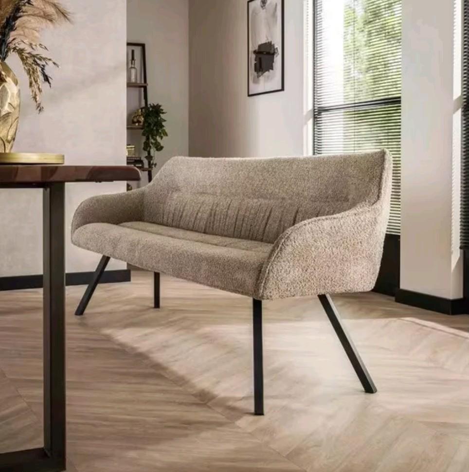 Showroommodel | Eetkamerbank Plooi | Boucle zand | Zijlstra, Ophalen, Nieuw