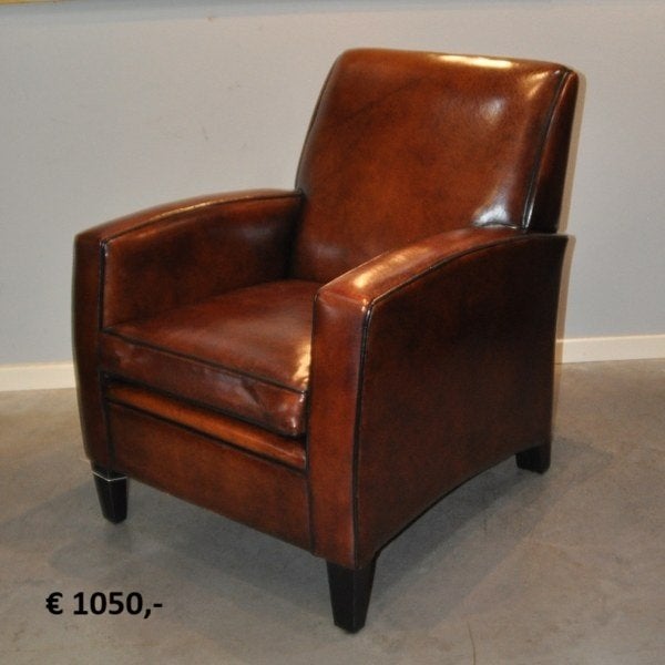 Fauteuils schapenleer nieuw en gebruikt, Ophalen of Verzenden, Zo goed als nieuw, 50 tot 75 cm, Leer