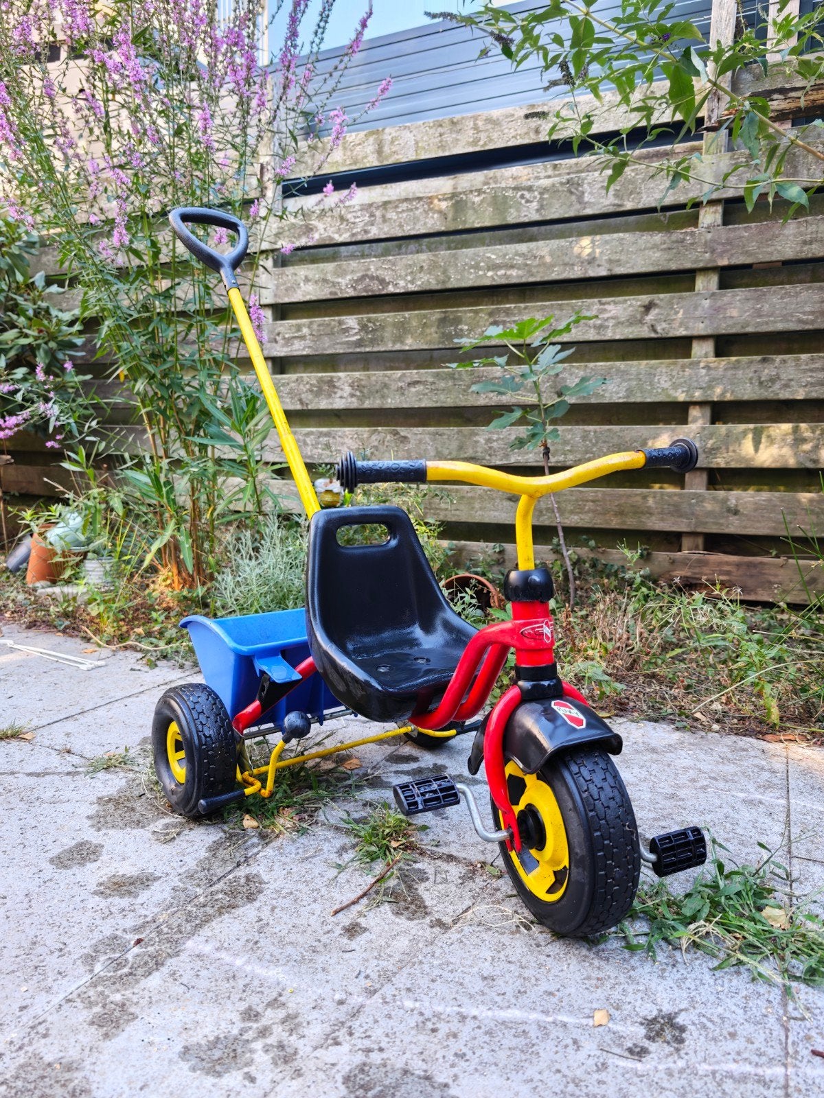 Puky driewieler met duwstang, Ophalen, Gebruikt, Duwstang
