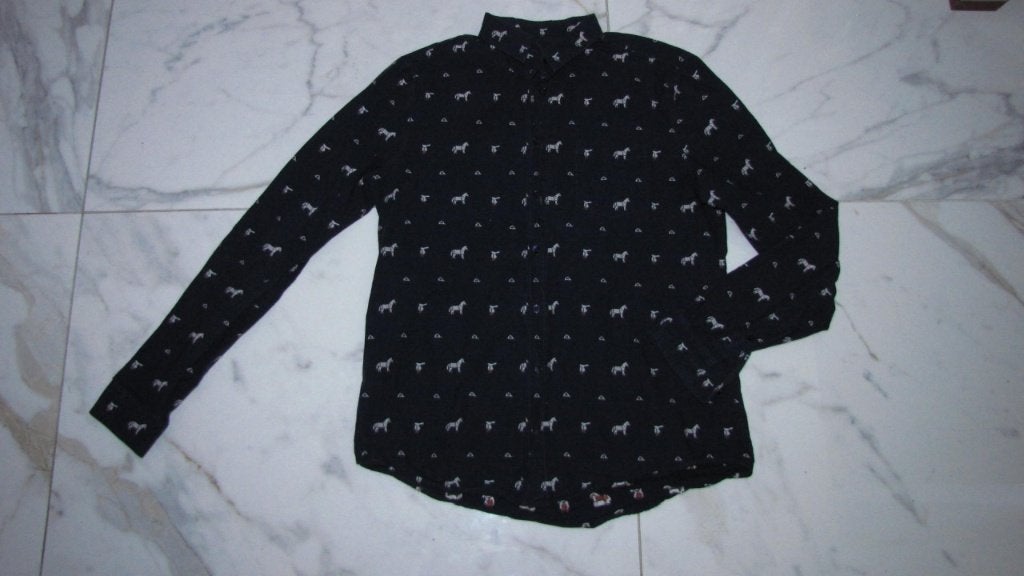 38 GANT paarden blouse, Ophalen of Verzenden, Zo goed als nieuw, Maat 38/40 (M), Blauw
