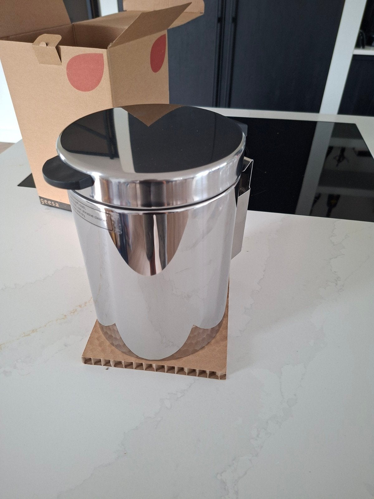 Kleine chrome prullenbak 3L voor WC of badkamer, Ophalen, Nieuw