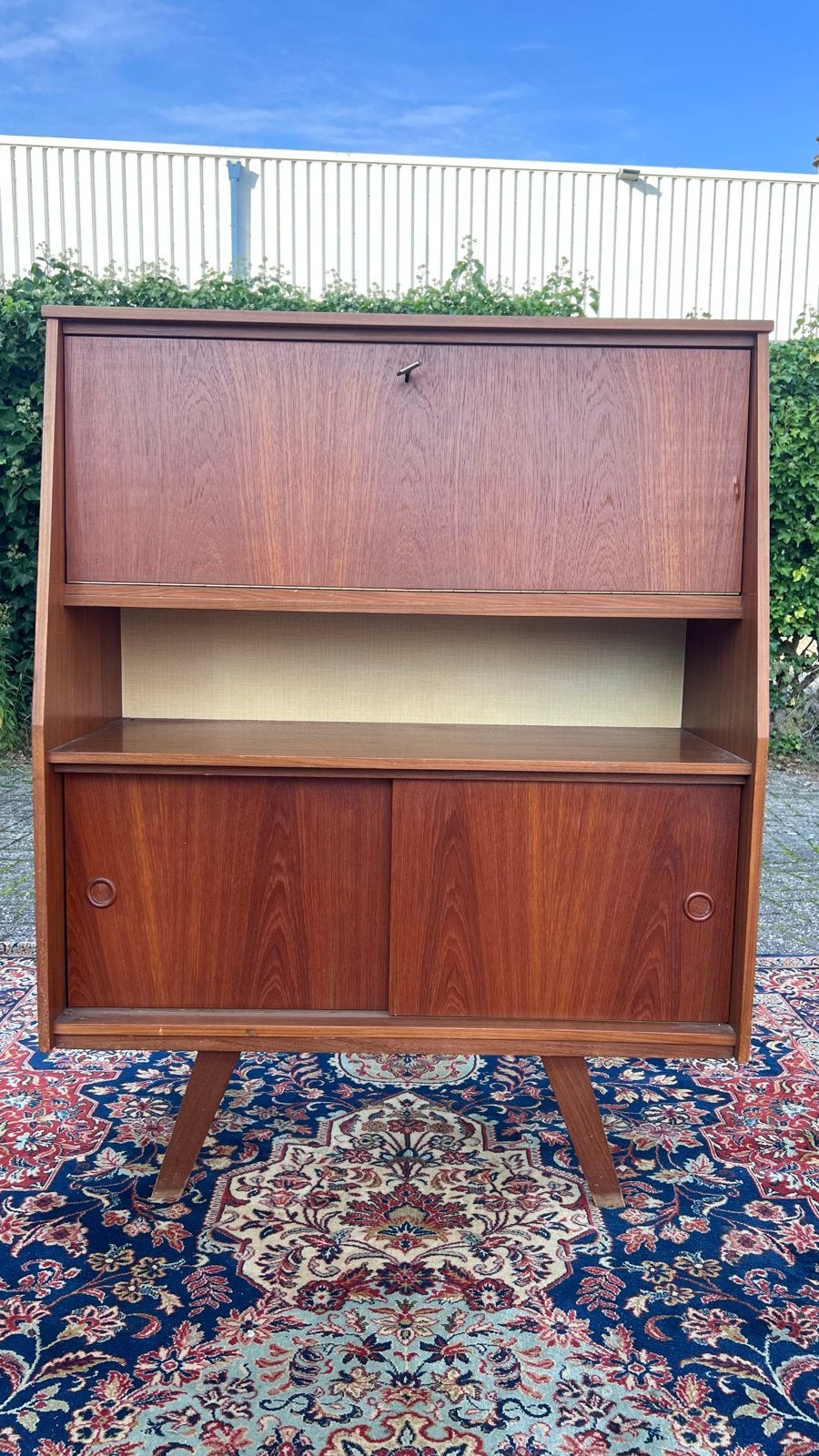 Vintage Teak Secretaire / Bureau - Jaren '60 Scandinavisch D, Huis en Inrichting, Ophalen