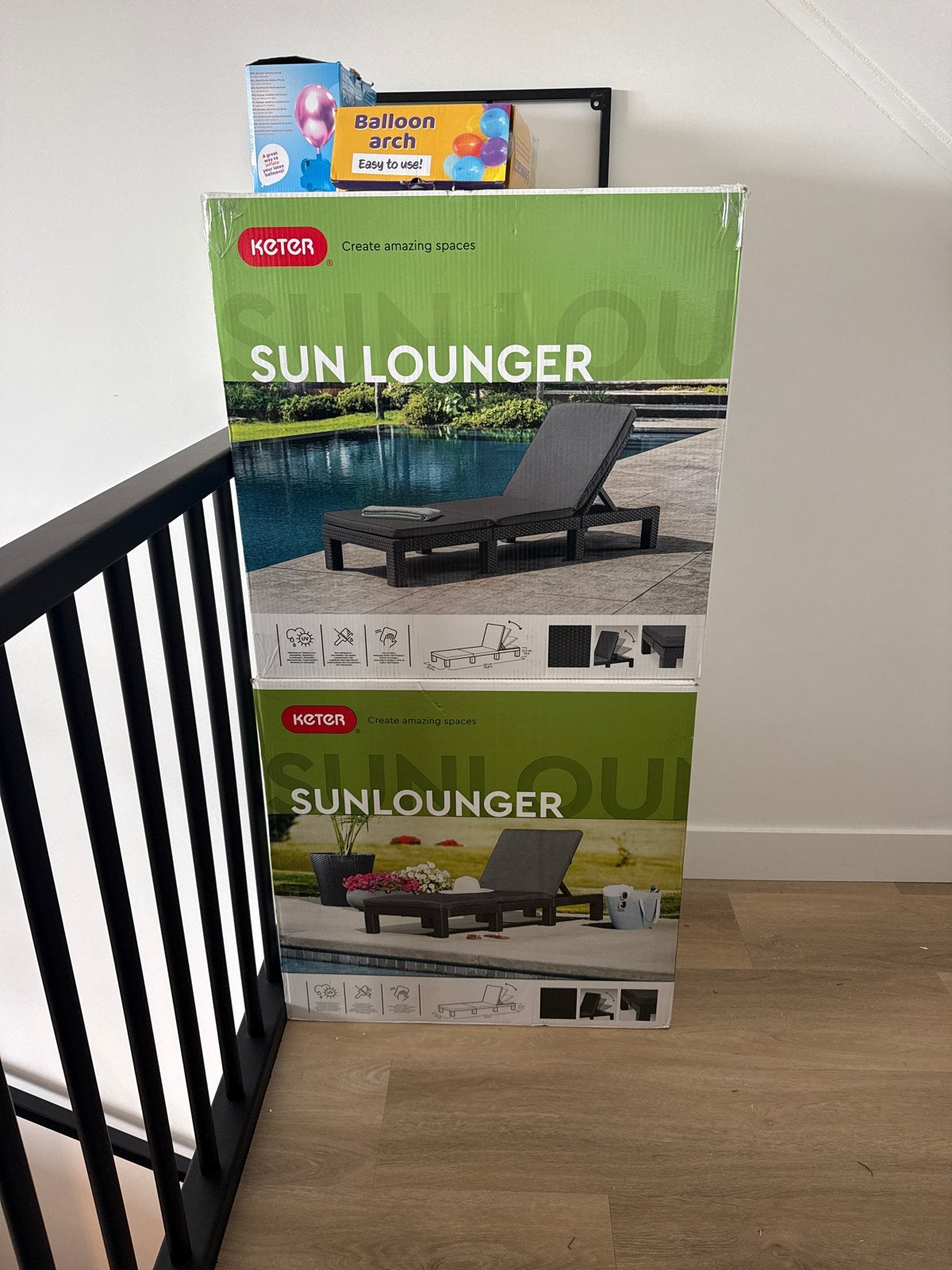 2x Keter Sun Lounger - Nieuw in doos, Ophalen, Nieuw, Kunststof, Verstelbaar