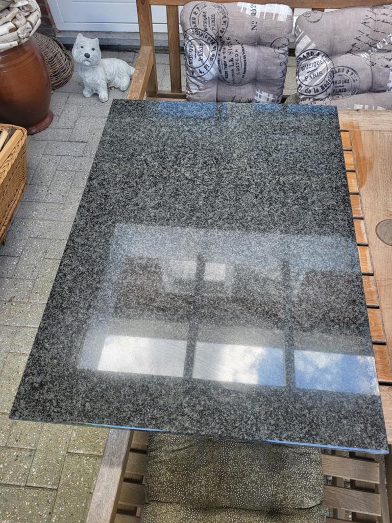 Granieten  blad, Huis en Inrichting, Tafels | Eettafels, Ophalen, Rechthoekig, 50 tot 100 cm