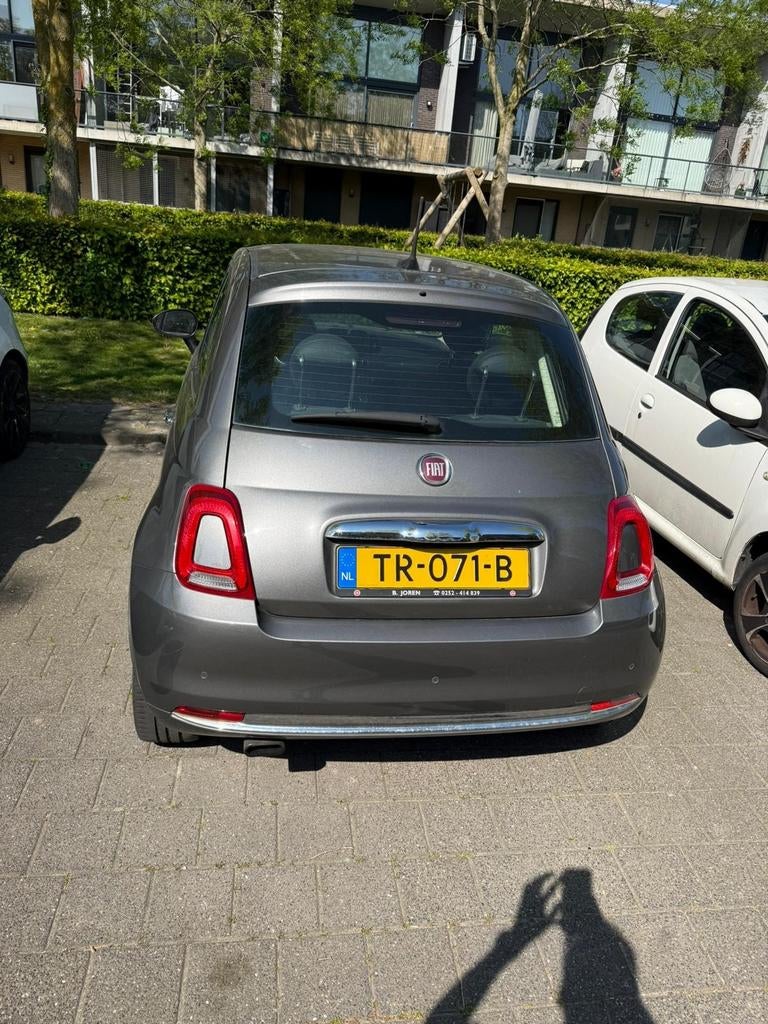 Fiat 500 Twinair Turbo 80pk 2018 Grijs, Auto's, Fiat, Voorwielaandrijving, 31 €/maand, 905 kg, Origineel Nederlands