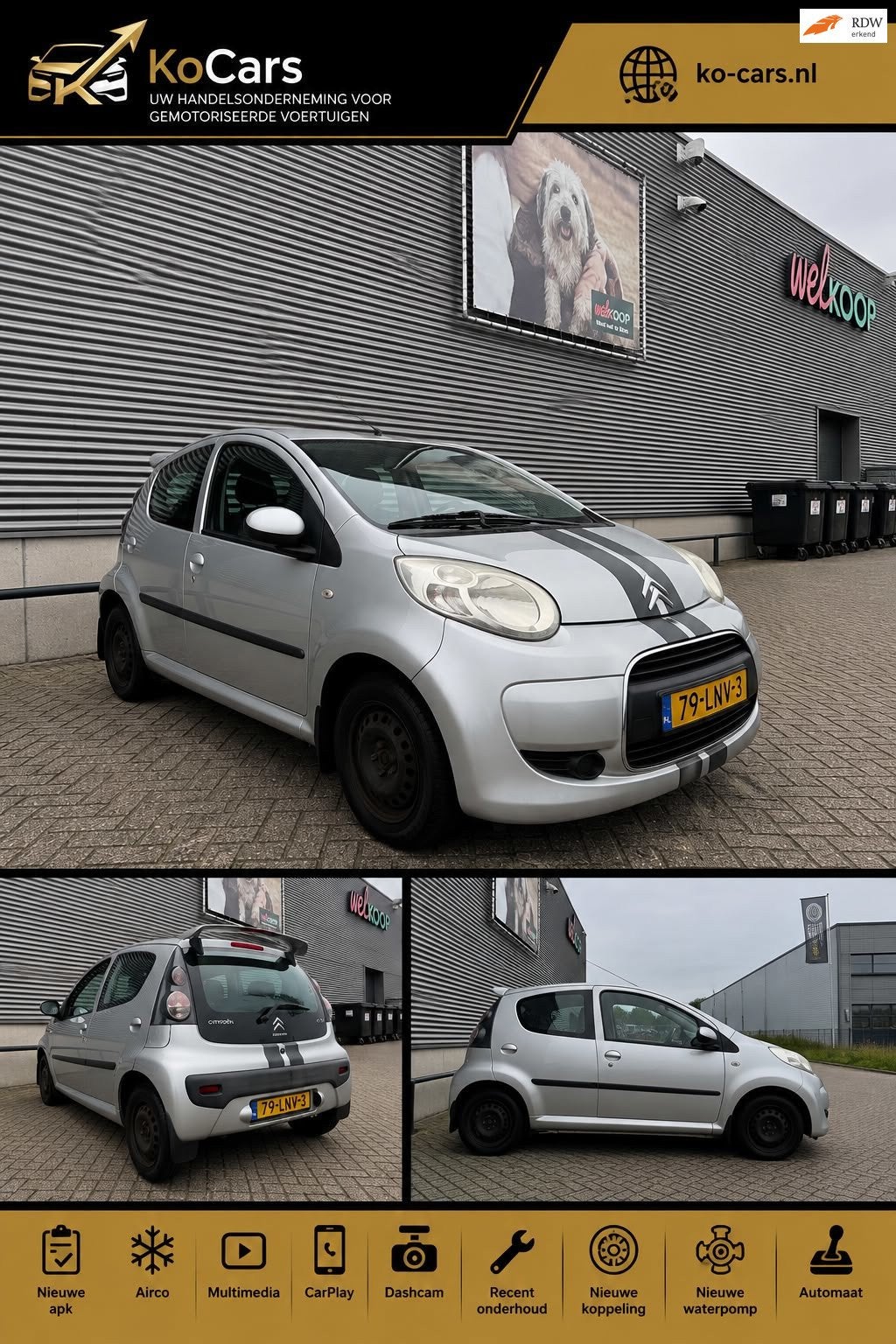 Citroen C1 / Nwe Apk / Airco / Automaat / Carplay / Nwe Kopp, Auto's, Citroën, Gebruikt, 4 stoelen, C1, 68 pk