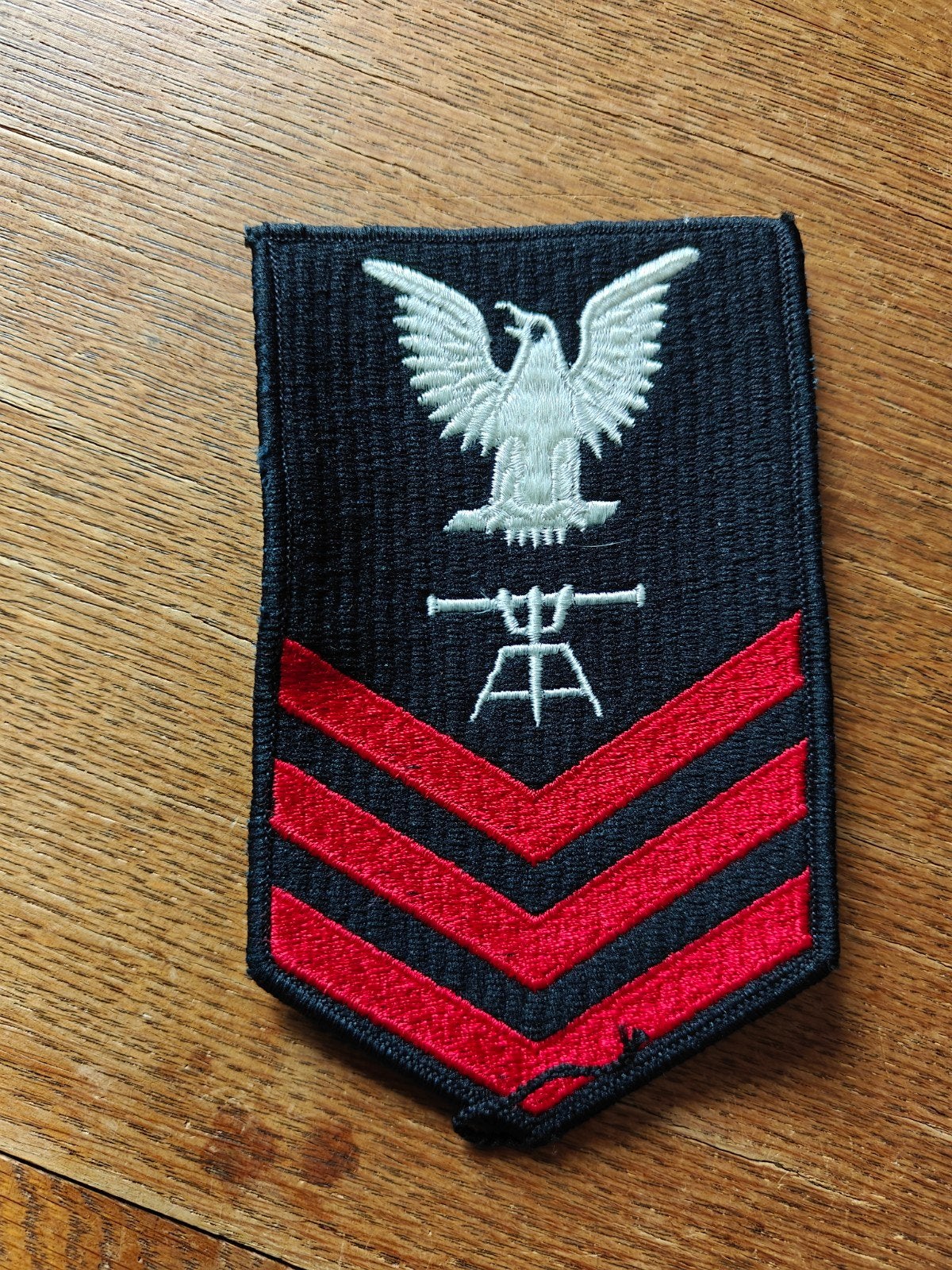 Navy rang patch zwart 29, Ophalen of Verzenden, Marine, Amerika, Embleem of Badge