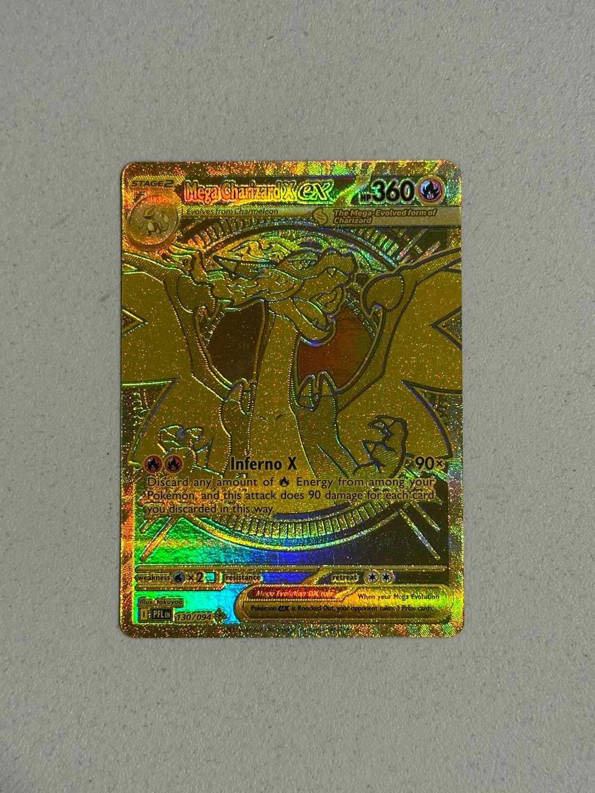 Mega Charizard X ex 130 Phantasmal Flames NM, Ophalen of Verzenden, Nieuw