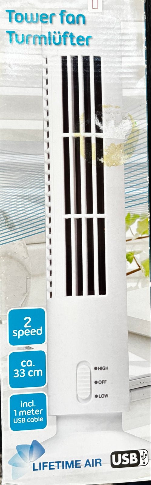 Compacte USB Tafelventilator met 2 Snelheden, Witgoed en Apparatuur, Ventilatoren, Nieuw, Tafelventilator, Ophalen of Verzenden