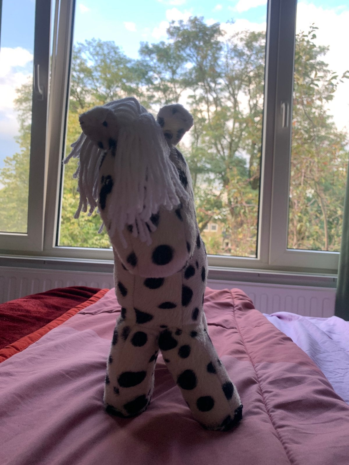 Zelfgemaakte paarden knuffel (crafty pony), Paard, Ophalen of Verzenden, Zo goed als nieuw, Middelgroot (20 tot 80 cm)
