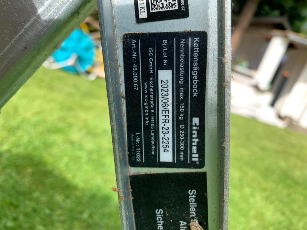 Einhell Kettingzaagbok - Robuust en Opvouwbaar, Ophalen, Gebruikt, Overige typen