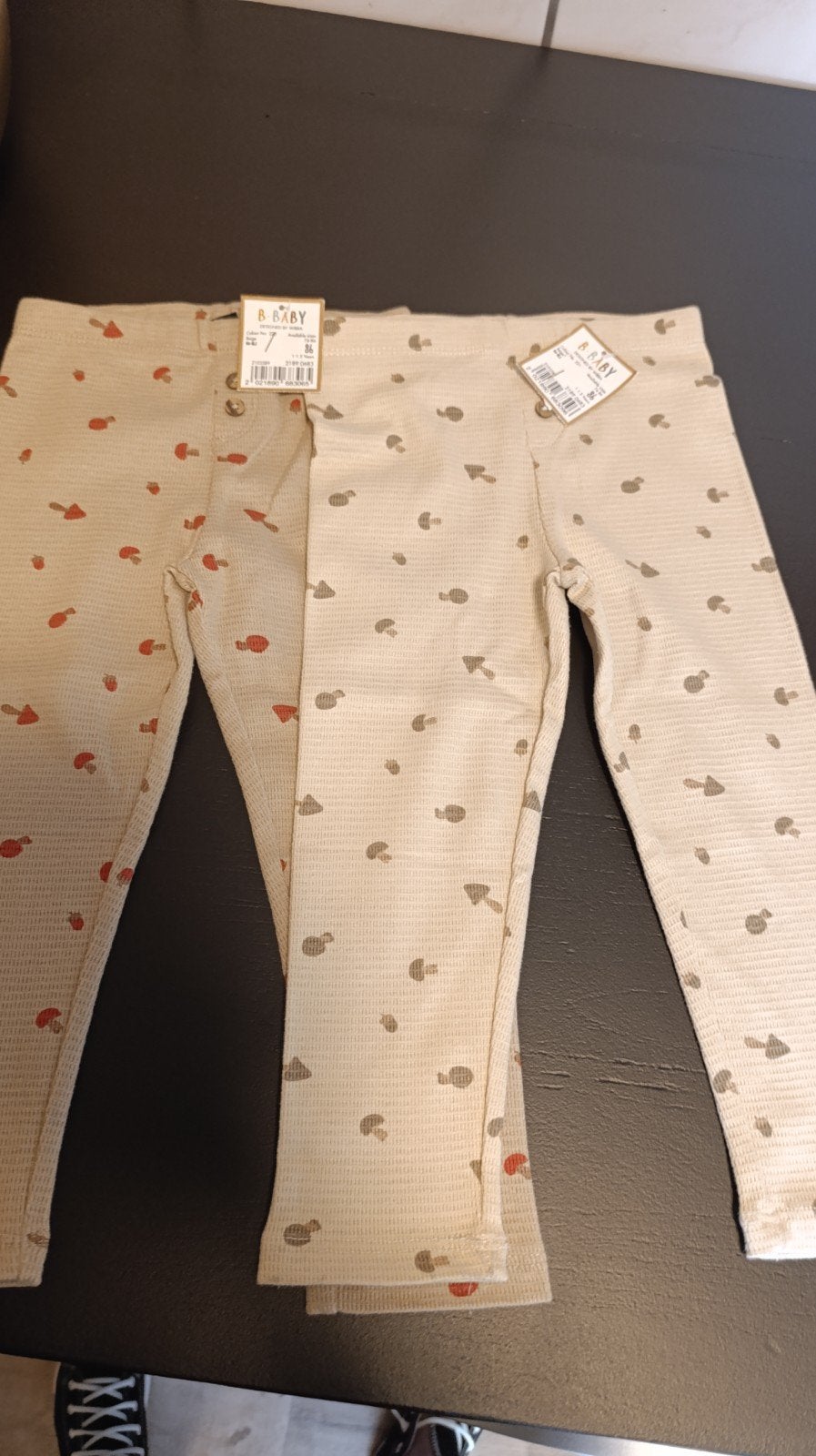 2-pack B.BABY broekjes met paddenstoelprint - maat 86, Broekje, Jongetje of Meisje, B.BABY, Nieuw