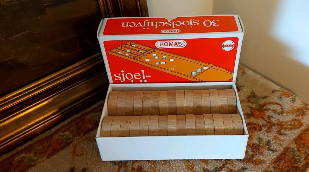 Als Nieuw! Vintage Homas sjoelschijven - wedstrijdschijven, Ophalen of Verzenden, Zo goed als nieuw