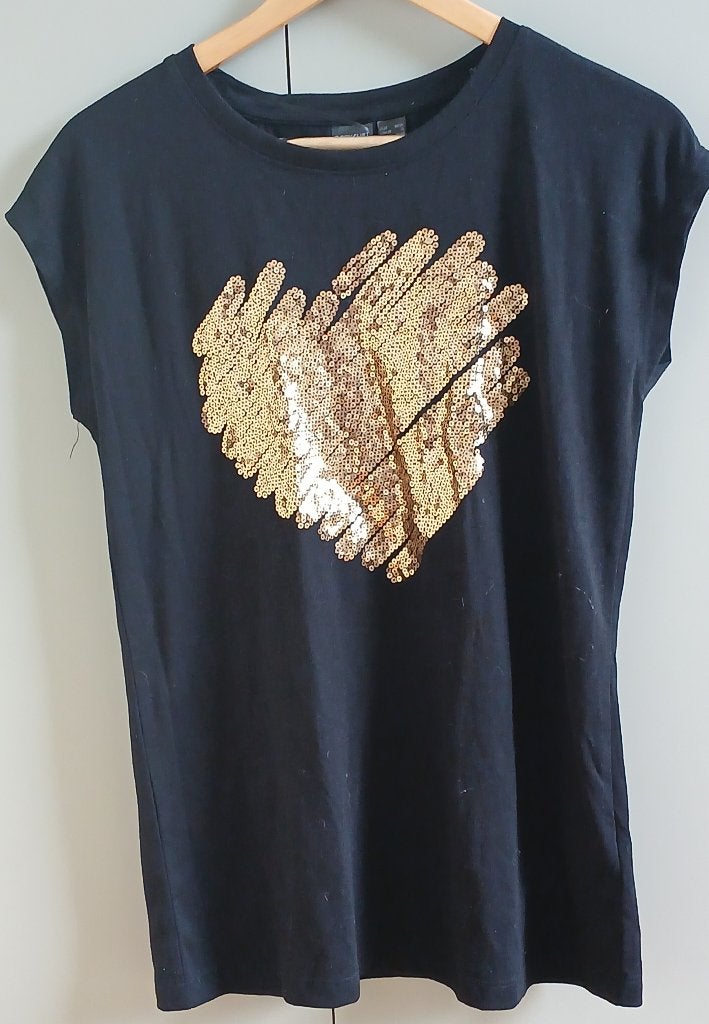 shirt, Zwart, Ophalen of Verzenden, Zo goed als nieuw, Korte mouw