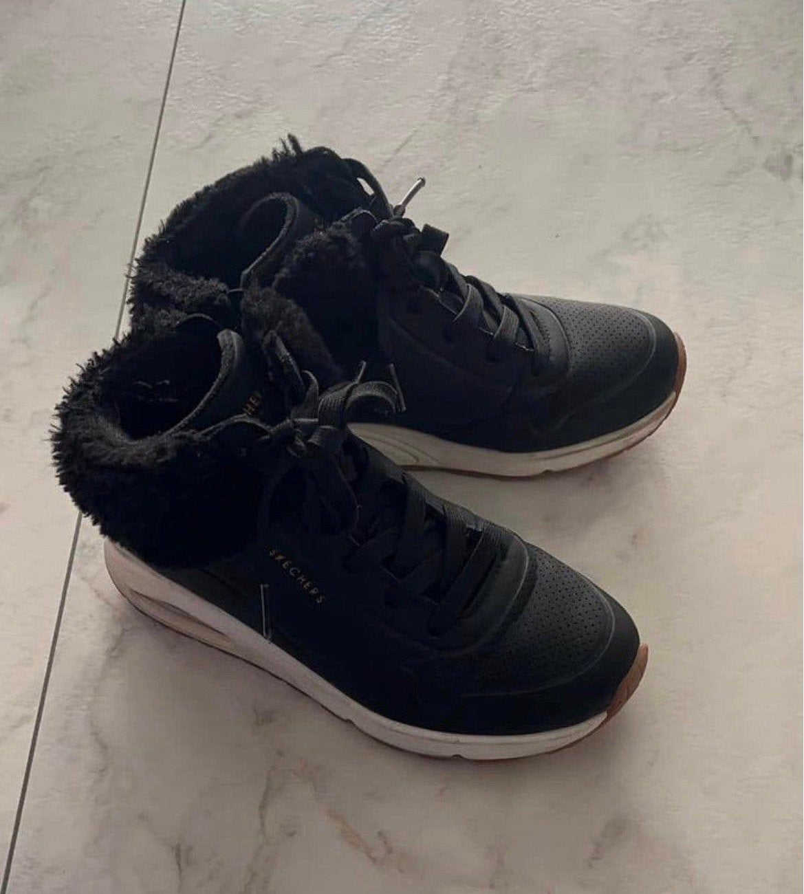 Skechers Uno-Fall Air Meisjes Sneakers-Zwart maat 34 z.g.a.n, Ophalen of Verzenden, Zo goed als nieuw
