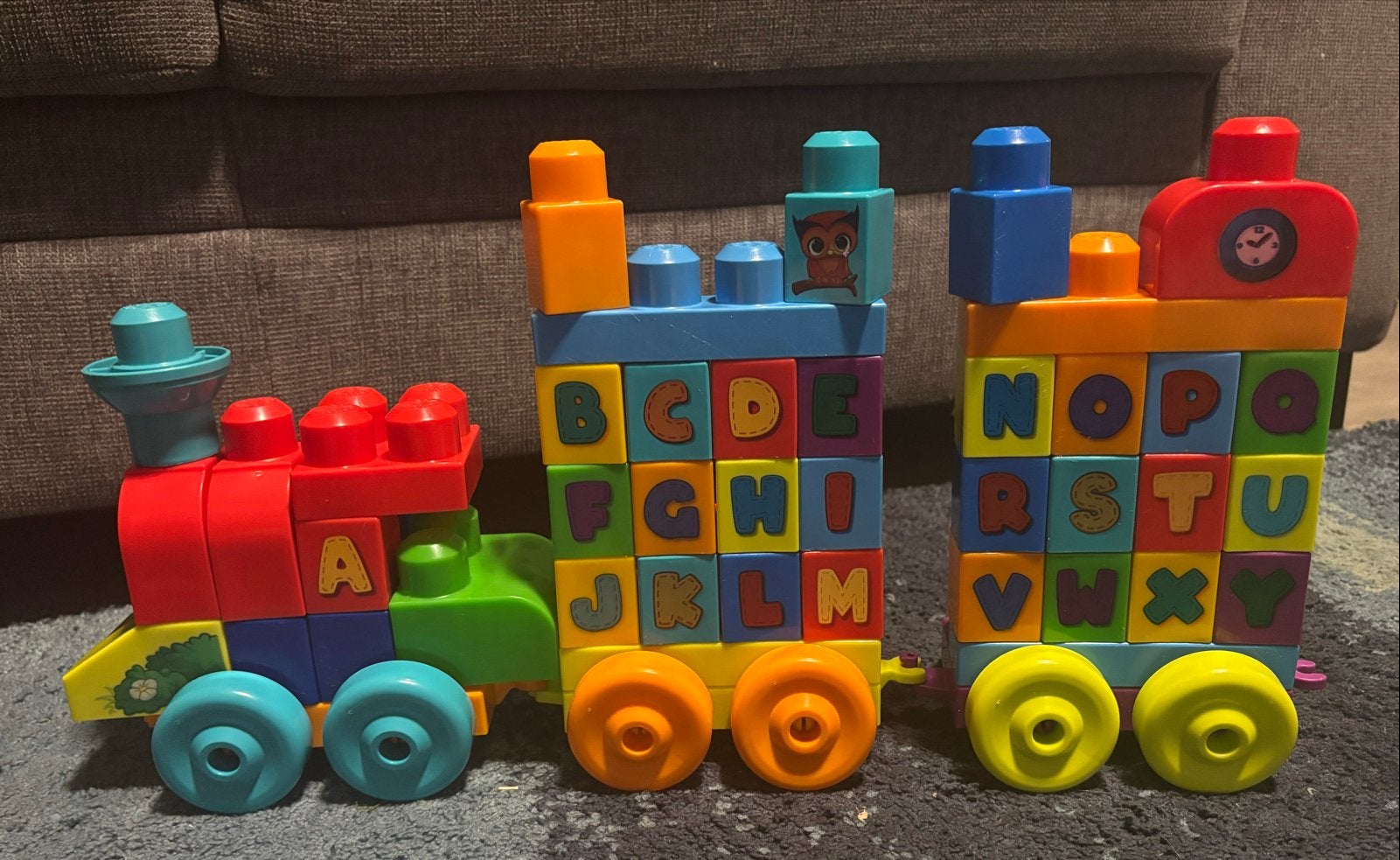 Mega Bloks ABC Trein - Leerzaam Speelplezier, Ophalen of Verzenden, Gebruikt, Megabloks