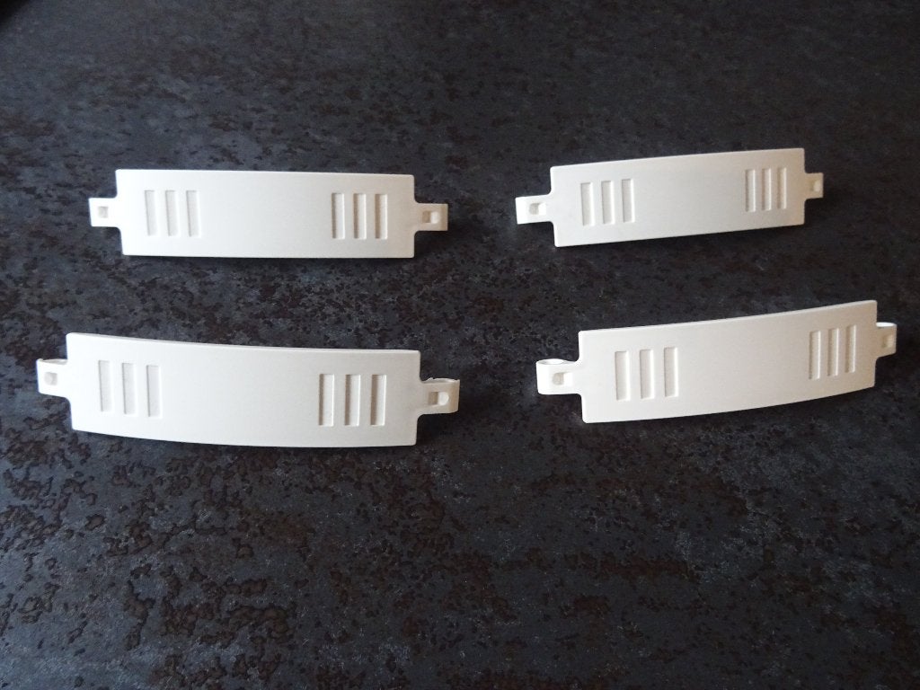 4 technic Lego paneel gebogen 3x13 wit, Lego, Ophalen of Verzenden, Zo goed als nieuw, Technic