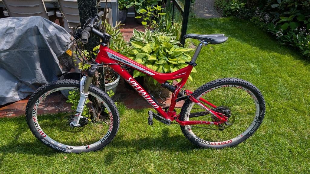 Geüpgrade Specialized Stumpjumper FSR maat L, Fietsen en Brommers, Fietsen | Mountainbikes en ATB, Gebruikt, Fully, Schijfrem