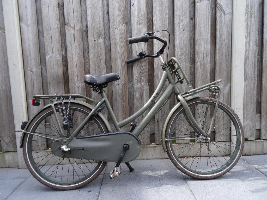Stoere meisjesfiets 24 inch – legergroen 3 versnellingen, Fietsen en Brommers, Fietsen | Meisjes, Ophalen, Terugtraprem, 24 inch