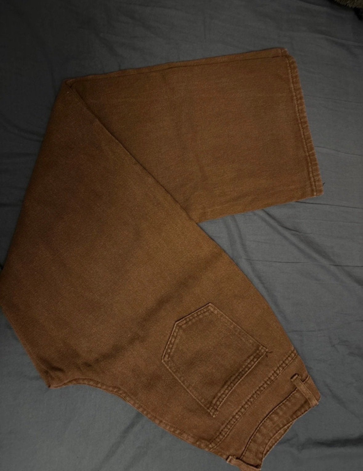Bruine wijde pijpen jeans - Maat S, Bruin, Ophalen of Verzenden, Zo goed als nieuw, Maat 36 (S)