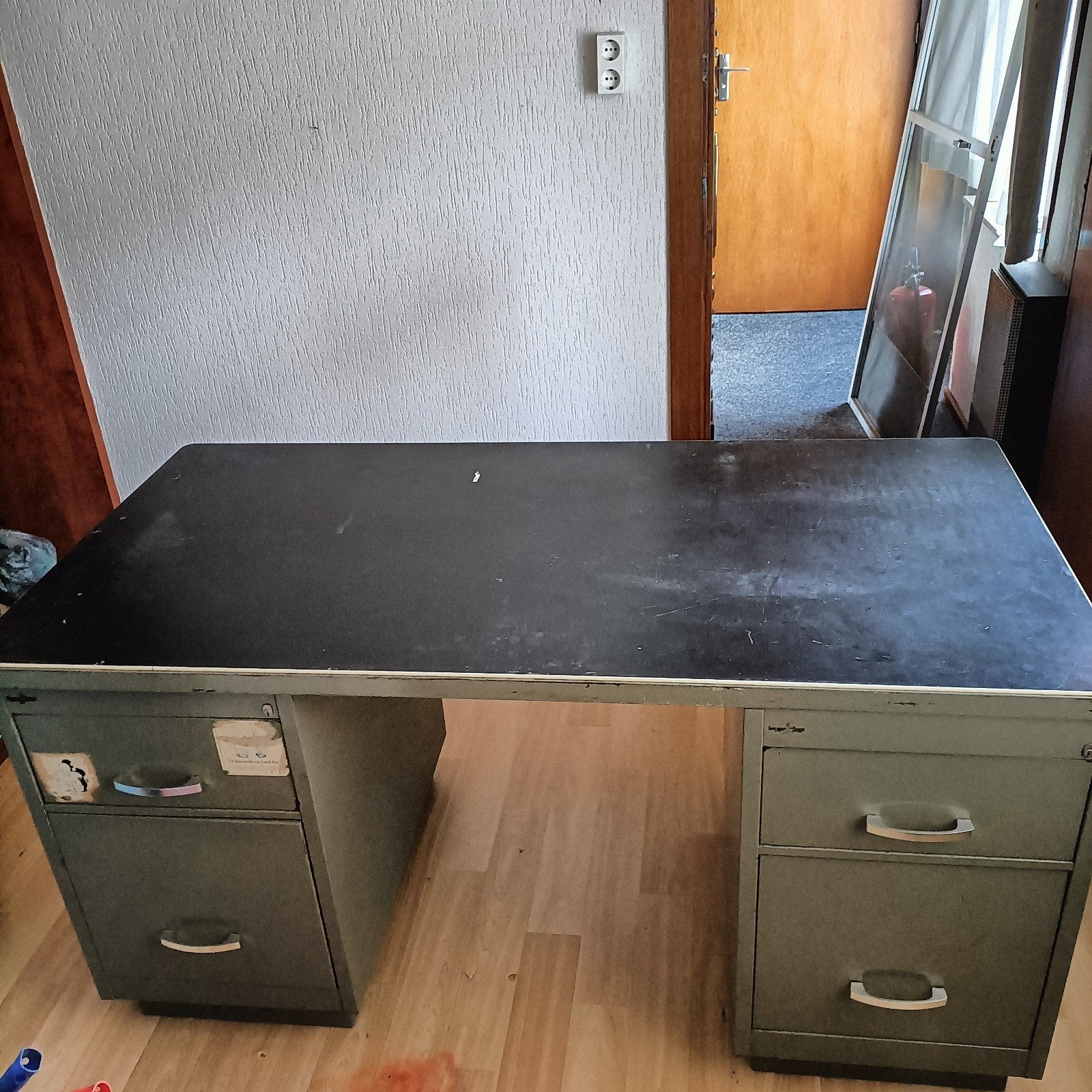 Jaren 60 70 stalen Bureau, Ophalen, Gebruikt