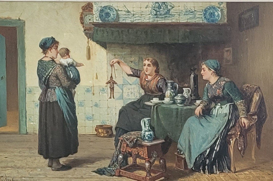 Sipke Kool Fries Hindeloopen interieur, Ophalen of Verzenden