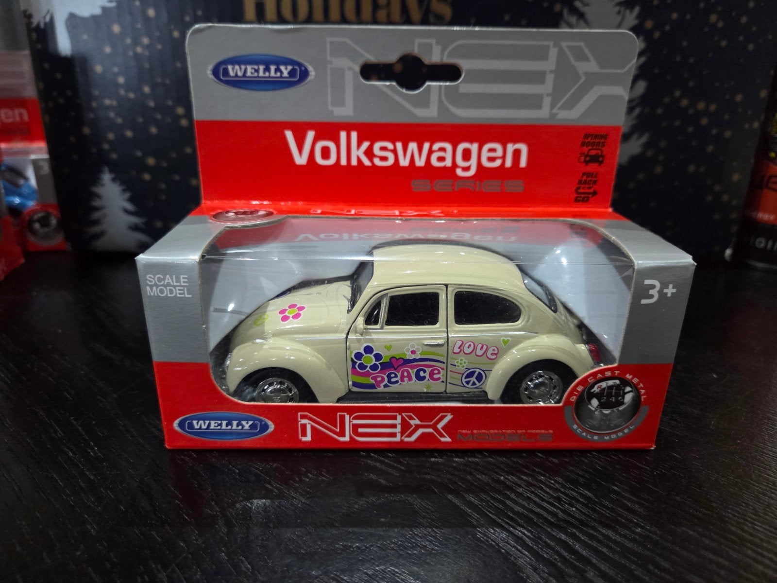 Vw Kever Love/Peace Welly Nex, Ophalen of Verzenden, Zo goed als nieuw, Auto, Overige merken