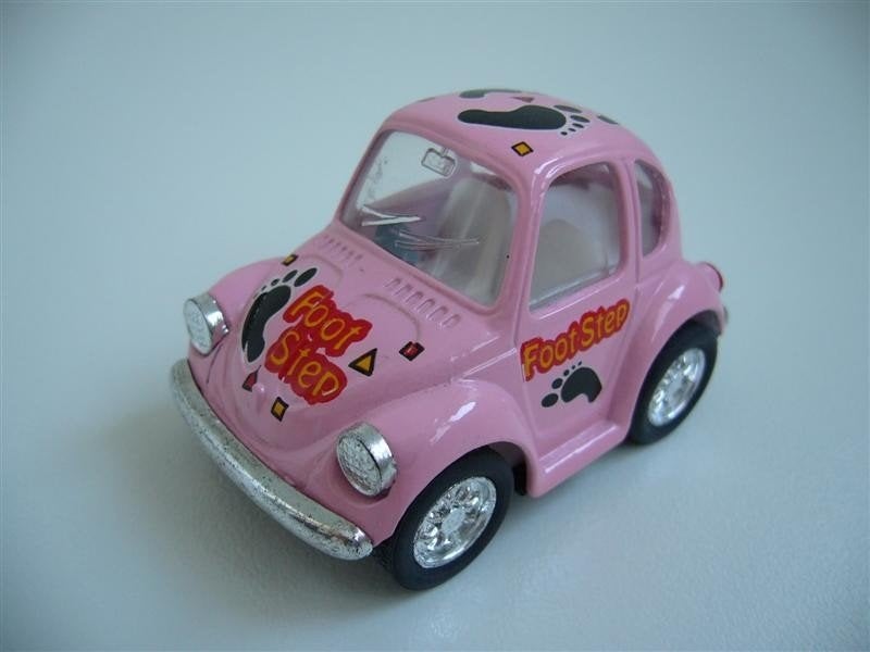 Foot Step Kintoy roze Volkswagen Kever, Verzamelen, Speelgoed, Ophalen of Verzenden