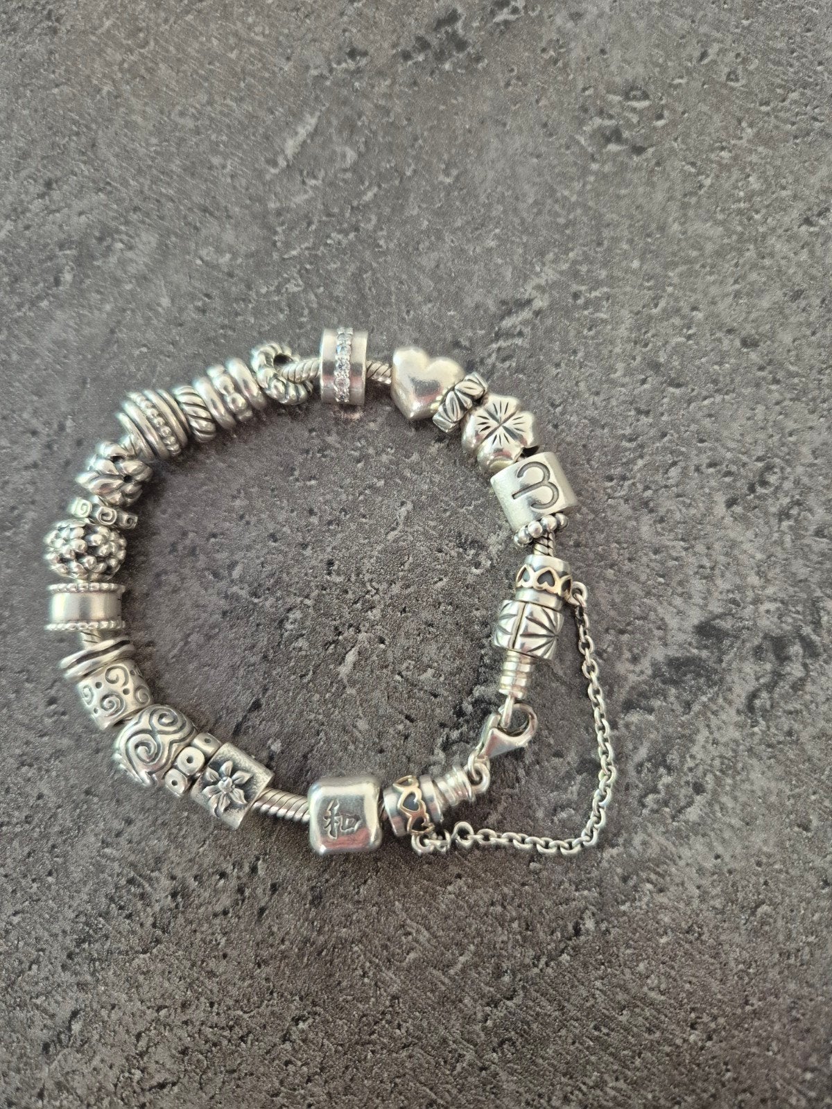 Pandora bedelarmband, Ophalen of Verzenden, Gebruikt, Zilver, Zilver