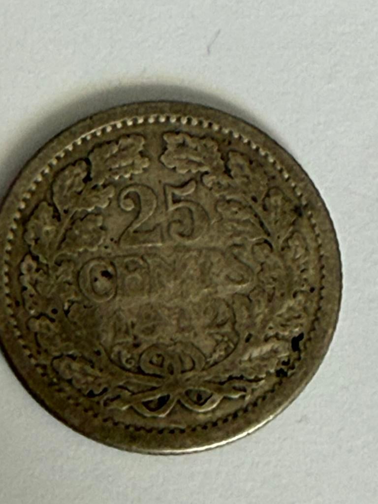 2 wilhelmina kwartjes, Postzegels en Munten, Munten | Nederland, Ophalen, Koningin Wilhelmina, 25 cent