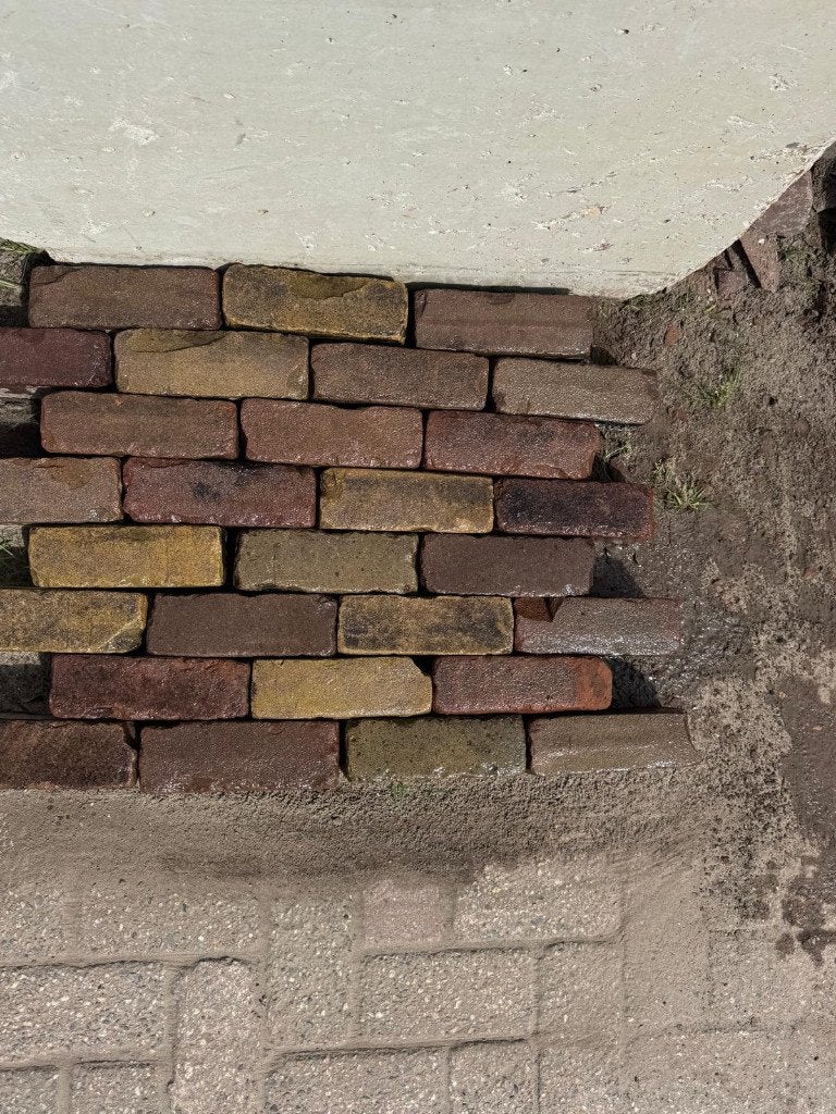 gebruikt oud gebakken dikformaten genuanceerd, Ophalen of Verzenden, Keramiek, Klinkers