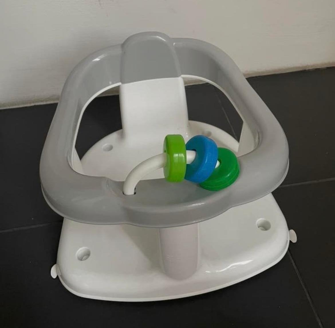 Badstoeltje baby 6+ maanden met speelgoed - Badring Panda, Overige merken, Ophalen of Verzenden, Zo goed als nieuw, Badzitje of Badring