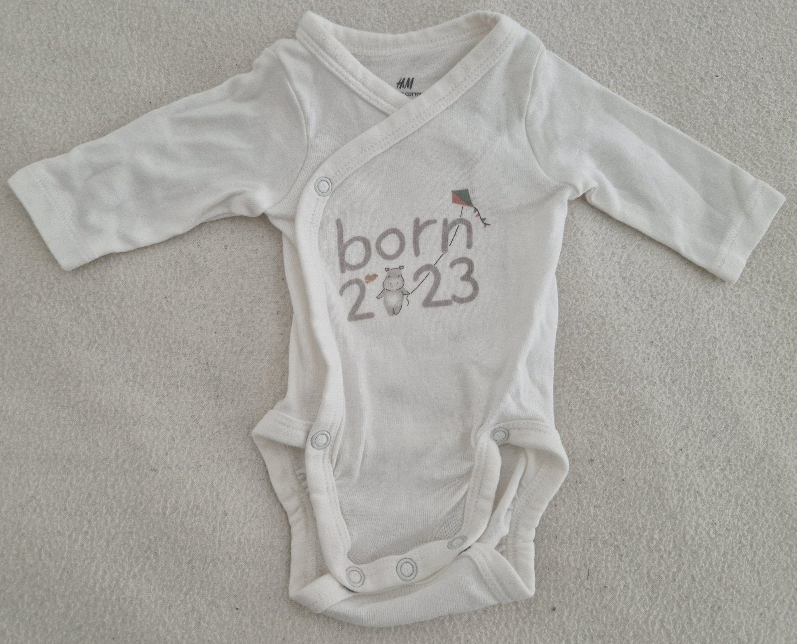 Prematuur overslag rompertje born in 2023 herinnering baby, Kinderen en Baby's, Nacht- of Onderkleding, H&M, Zo goed als nieuw