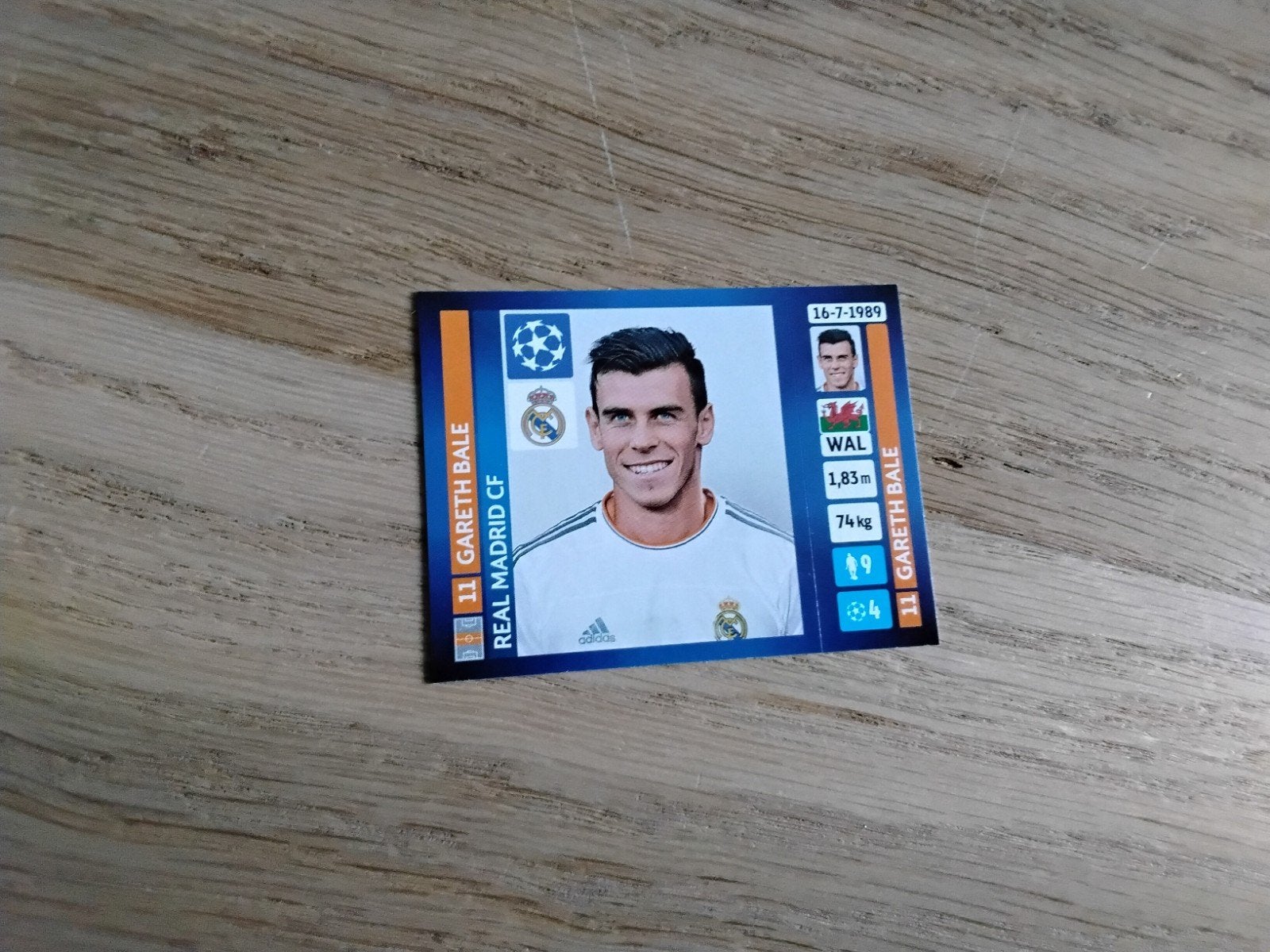 Panini Champions League 2013-2014 Gareth Bale Sticker, Ophalen of Verzenden, Zo goed als nieuw, Buitenlandse clubs, Poster, Plaatje of Sticker