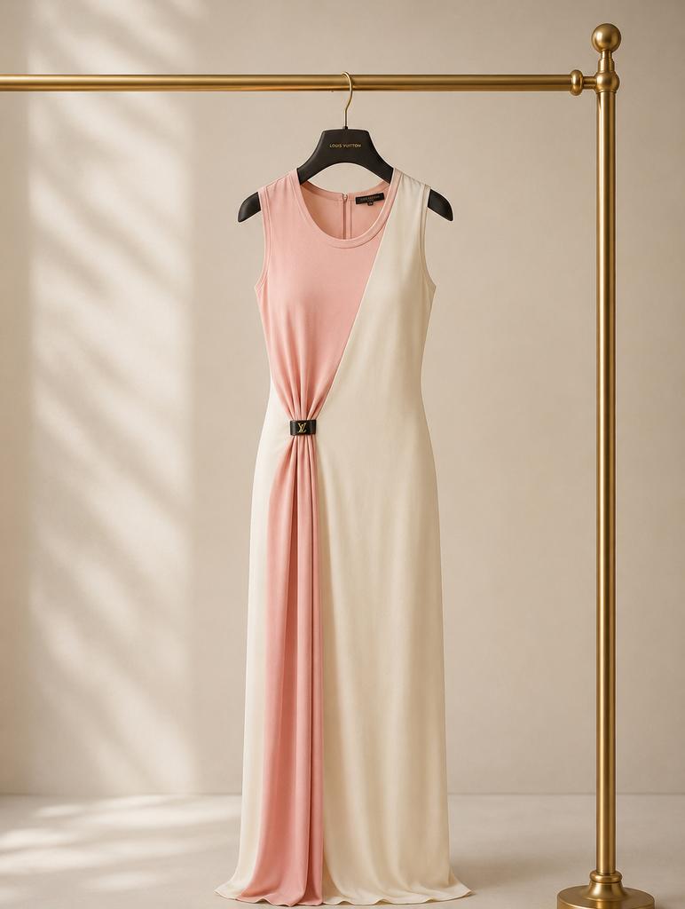 Louis Vuitton Maxi-jurk 2017 maat M, Maat 38/40 (M), Verzenden, Zo goed als nieuw, Roze