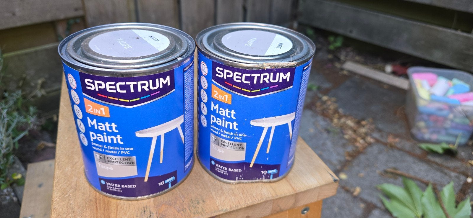 Spectrum 2-in-1 Matte Verf Taupe 750ml - Nieuw, Doe-het-zelf en Verbouw, Schildersmaterialen, Ophalen, Nieuw, Overige typen