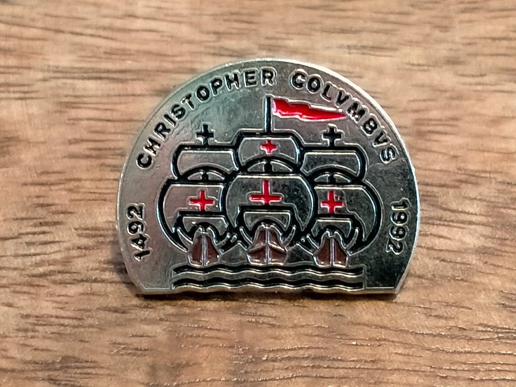 Christopher Columbus schip ontdekking Amerika pin logo 2, Ophalen of Verzenden, Zo goed als nieuw, Transport