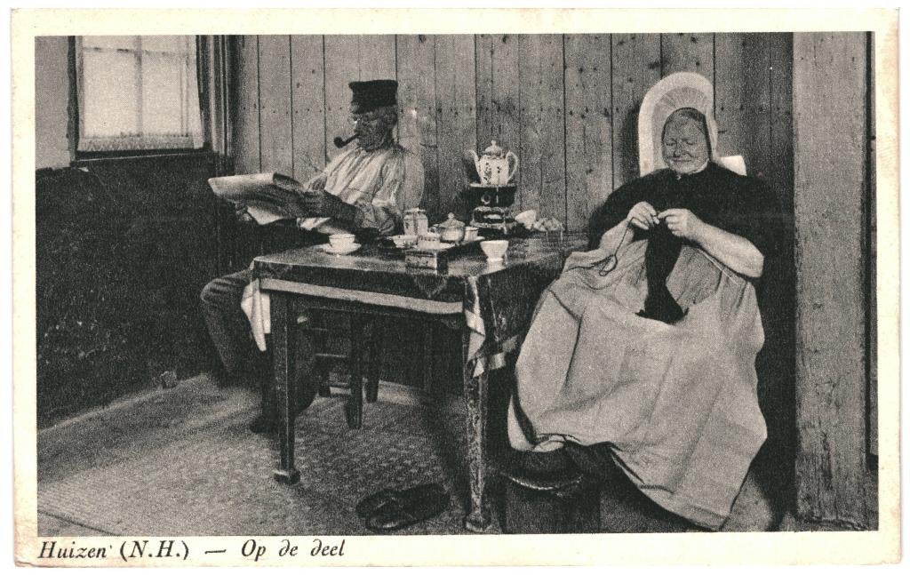 991360 Huizen Klederdracht 1951 NH Gelopen met postzegel