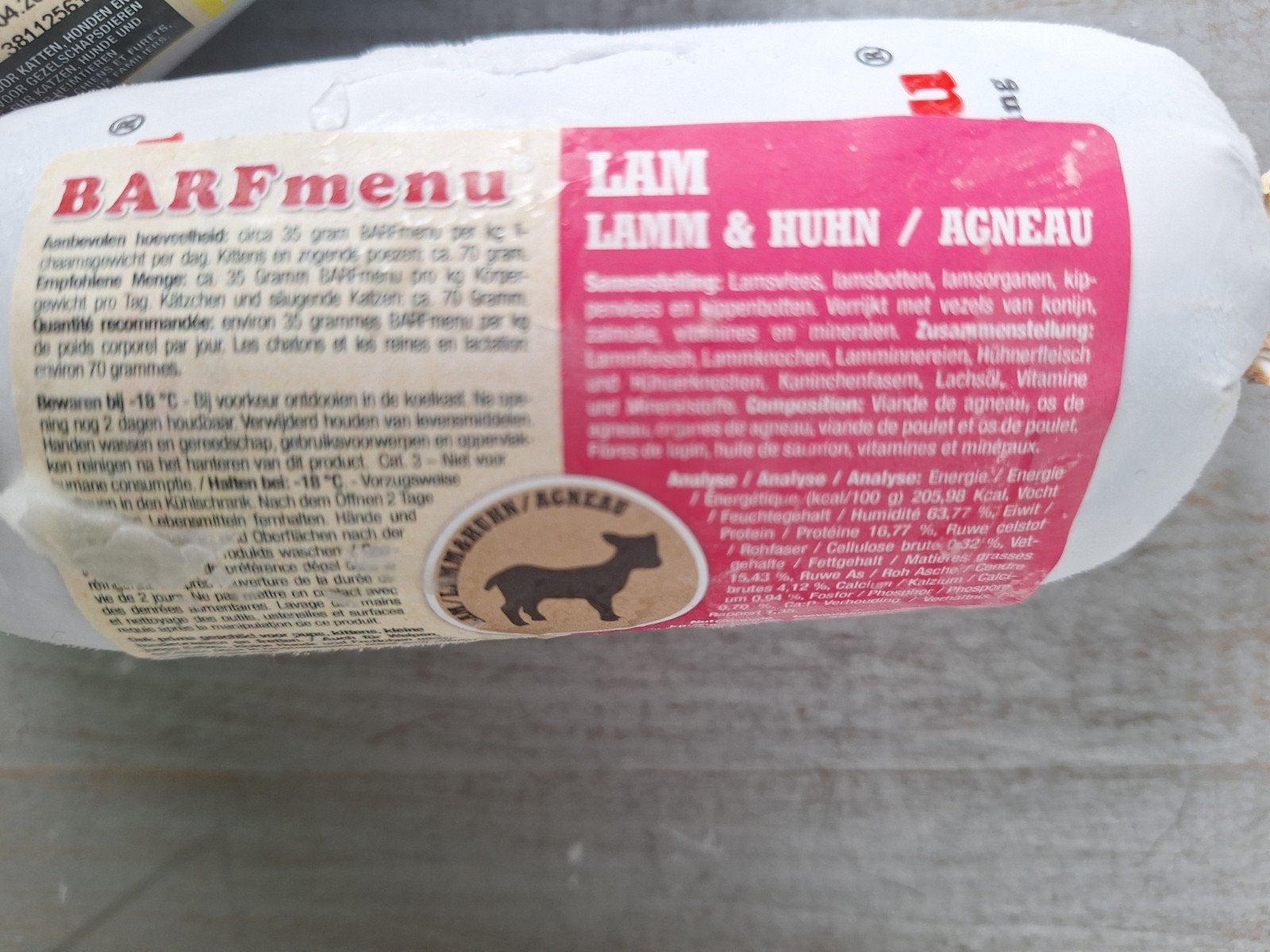 Barf rollen ingevroren, diverse smaken, Ophalen