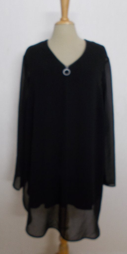 Aparte zwarte stoere tuniek van Doris Streich! 46, Ophalen of Verzenden, Zo goed als nieuw, Maat 46/48 (XL) of groter, Zwart