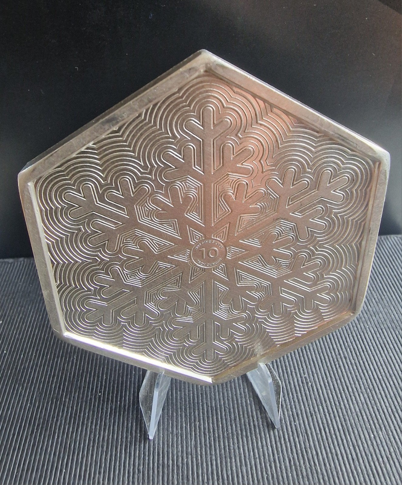 10 Troy Ounce ZILVER SNOW-FLAKE (Sneeuw- Vlok), Ophalen of Verzenden, Zilver