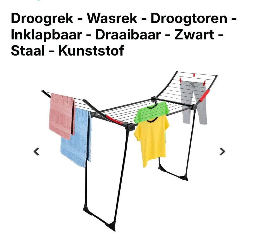 Springos Droogrek - Wasrek - Droogtoren - Inklapbaar, Tuin en Terras, Droogmolens en Wasrekken, Ophalen, Nieuw, Wasrek