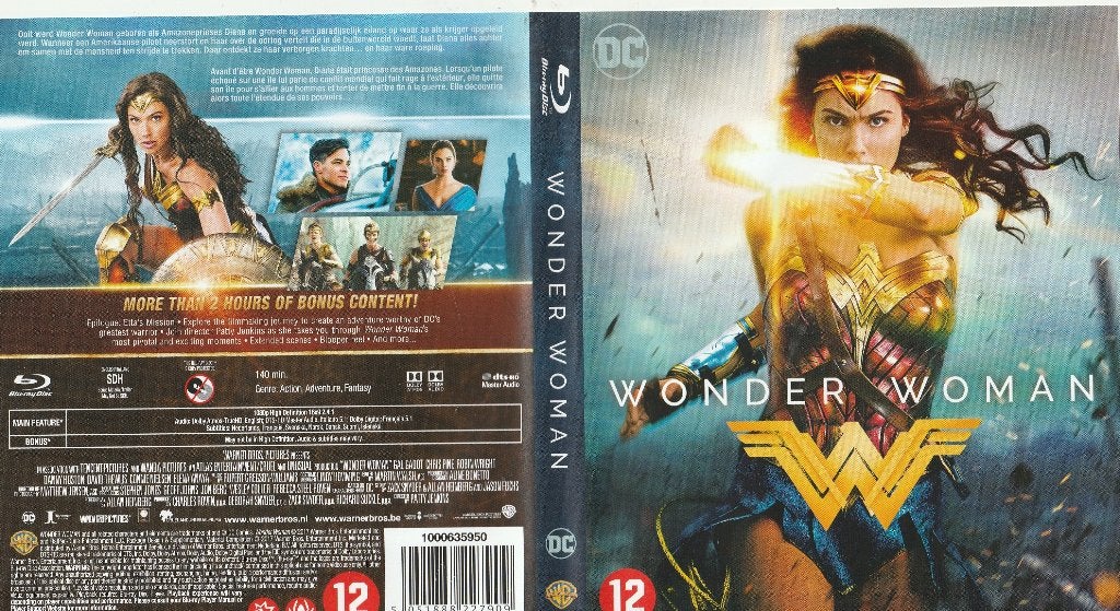 Wonder woman blu ray ( ned. Onder, Engels, Nederlands, Film, Actie