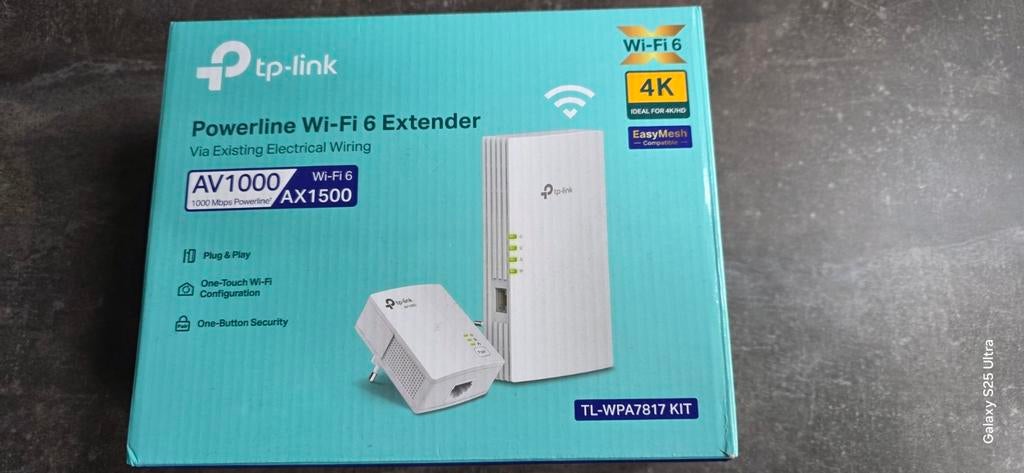 Tp-link powerline wifi 6 (Tp-link TL-WPA7817 KIT), Computers en Software, Netwerk switches, Ophalen of Verzenden