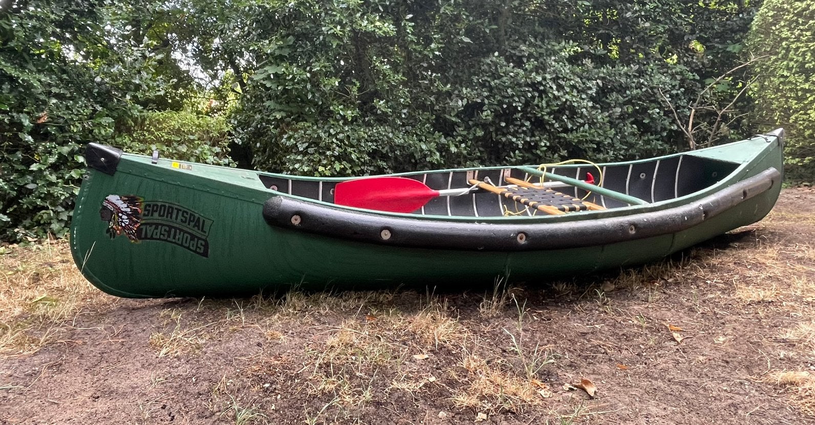 Sportspal 12 ft aluminium solo kano, Ophalen, Eén persoon, Met peddels, Zo goed als nieuw