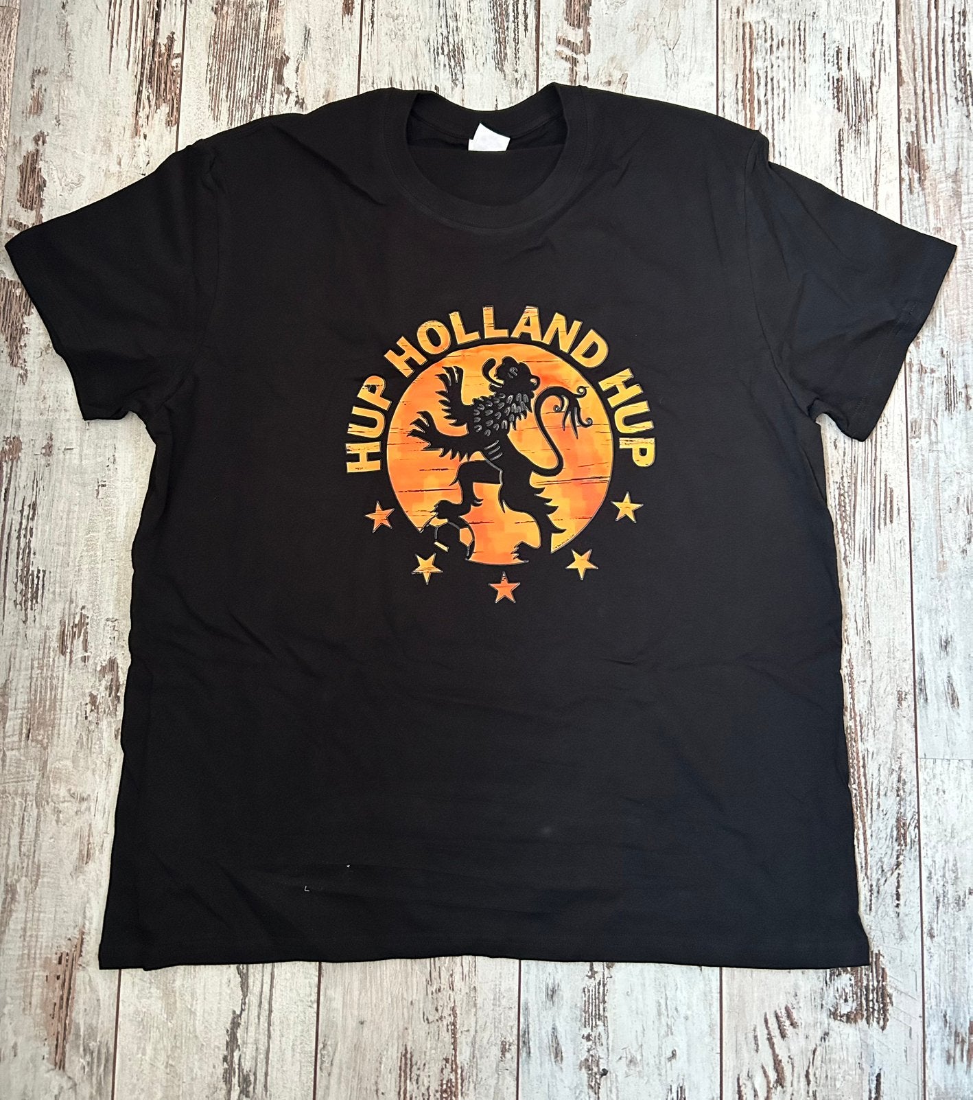 Heren shirt Nederland Hup Holland Hup leeuw oranje l - xl, Ophalen of Verzenden, Nieuw, Maat 52/54 (L), Zwart